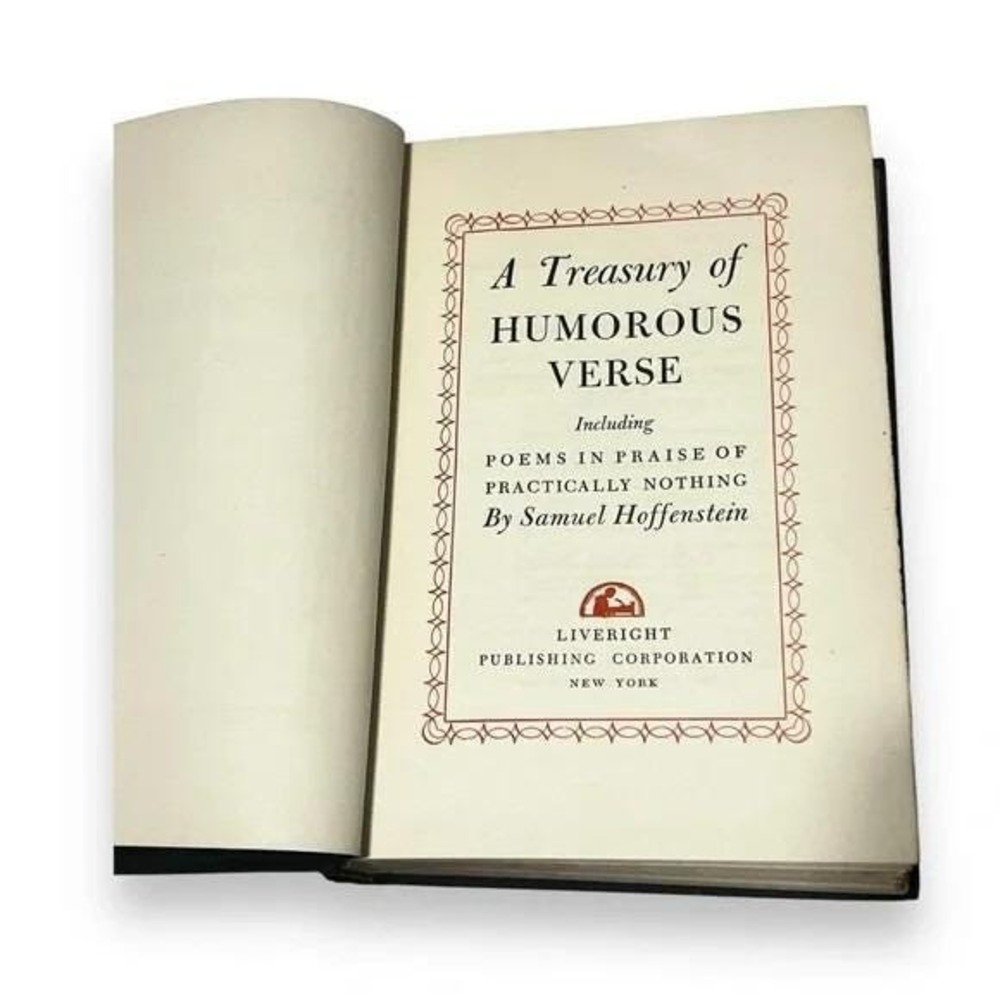 A Treasury of Humorous Verse Samuel Hoffenstein 1946 Vintage Book
